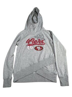 San Francisco 49ers Girls XL 16 Hoodie NFL Team Apparel Gray Long Sleeve Cotton